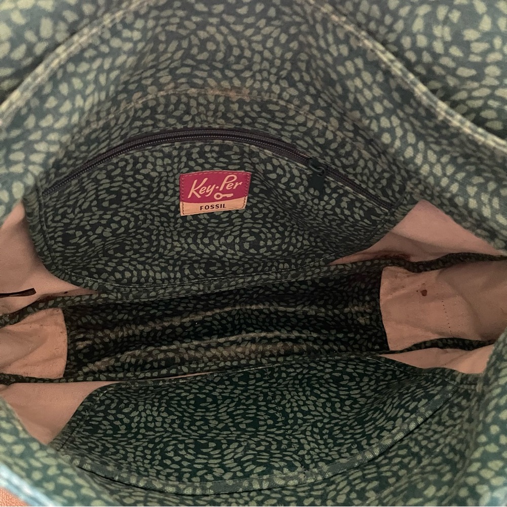 Fossil Keyper Blue Multicolored Key Printed Canva… - image 4